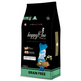 Средиземноморска храна HappyOne MEDITERRANEUM Light & Senior за кучета над 5 години от всички породи с пилешко месо, сардини, зехтин, яйца и нар